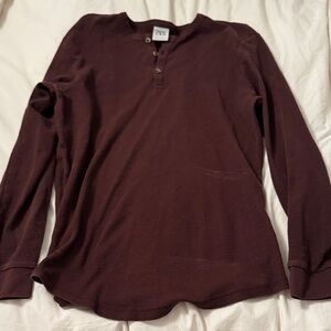 Zara Deep Red Long Sleeve Top